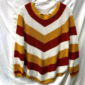 L.A. gold long sleeve asymmetrical tail sweater ladies sz 3x